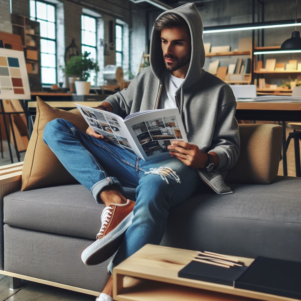 Man reading a content marketing guide